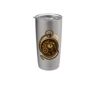 Orologio da tasca Steampunk con ingranaggi per furetti Bicchiere termico in acciaio inox doppia parete