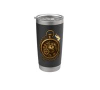 Orologio da tasca Steampunk con ingranaggi per furetti Bicchiere termico in acciaio inox doppia parete