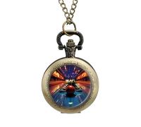 Orologio da tasca vintage con ciondolo in lega a forma di scarpe da bowling e palline, regalo per uomo e donna, stile rame, misura unica