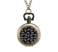 Orologio da tasca vintage con ciondolo in lega con motivo a bicicletta, regalo per uomo e donna, stile rame, misura unica