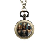 Orologio da tasca vintage con ciondolo in lega delle dee egiziane, idea regalo per uomini e donne, stile rame, misura unica