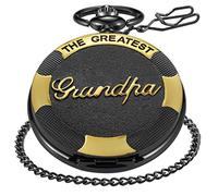 Orologio da tasca vintage con scritta "Dad", al quarzo, con catena e orologio da taschino, regalo senza tempo per festa del papà, compleanno, pensionamento, G-nero