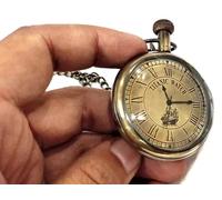 Orologio da tasca vintage nautico antico ottone nave Titanic con scatola rega...