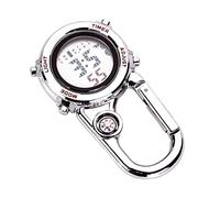 Orologio da tasca vintage, orologi da tasca al qua Orologio da tasca da arrampicata da uomo, orologio luminoso con clip, orologio da cintura con moschettone for zaino impermeabile con lancette luminos