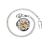 Orologio da tasca vintage, orologi da tasca al qua Orologio da taschino da uomo Orologi da taschino meccanici Steampunk con catena for le vacanze quotidiane Usa Natale Compleanno Festa del papà Annive