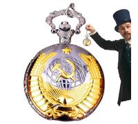 Orologio Da Tasca Vintage - Orologi Da Tasca Vintage Con Catena, Orologi Da Tassca Con Icona A Falce E, Orologio Da Tassca Antico Da Uomo, In Rilievo, Orologio-Grano Pentagram