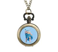 Orologio da tasca vintage Zeus con mitologia greca, in lega, idea regalo per uomo e donna, stile rame, misura unica