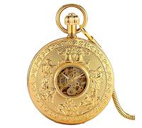 Orologio da tasca ZIYUYANG, modello squisito doppio guscio doppio aperto orologio da tasca meccanico automatico da uomo oro