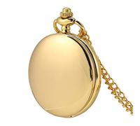 Orologio da taschino al quarzo con catena, orologio da taschino classico vintage con numeri arabi in scala, orologio da taschino da donna per la laurea, Natale, festa del papà(d'oro)