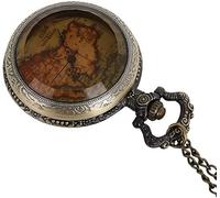 Orologio da taschino decorativo, orologio da uomo Orologio da regalo Greatest For Grandpa The Chain Retro Vintage Dad Pocket Collana Orologio da uomo Orologio da polso grande for donna (marrone, tagli
