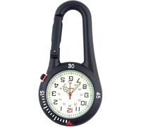 Orologio da taschino meccanico con orologio da taschino a catena, orologio da esterno mini quadrante rotondo numeri arabi quarzo analogico clip moschettone orologio/orologio vintage bronzo S