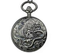 Orologio da taschino meccanico con scultura di drago in bronzo unico Orologio da tasca meccanico con scheletro romano con simbolo della fortuna Miglior regalo