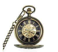Orologio da taschino, orologio da taschino meccanico scheletro antico da uomo Steampunk orologio da tasca meccanico orologio pendente a carica manuale
