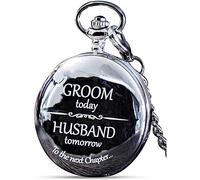 Orologio da taschino, ottima idea regalo per il matrimonio, ideale per il testimone dello sposo, il padre della sposa o dello sposo Sposo Groom Groom
