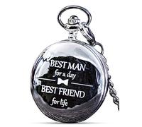 Orologio da taschino, ottima idea regalo per il matrimonio, ideale per il testimone dello sposo, il padre della sposa o dello sposo Uomo migliore Best Man Best Man