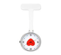 Orologio da taschino per infermieri, con quadrante da 39 mm, cinturino da 9 cm, opzioni bianco e nero, movimento al quarzo, bianco, casual