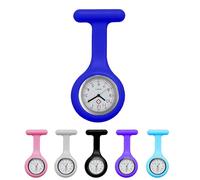 Orologio da taschino per infermieri, con spilla, in silicone, da donna, per il settore sanitario e infermieristico, Blu reale