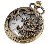 Orologio da taschino unico con teschio di Tim Burton, idea regalo per Natale, compleanno, Halloween, per uomini e donne, Bronzo Bianco 2, Retrò