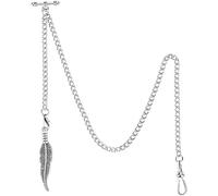 Orologio da taschino vintage al quarzo Orologio da taschino con catena Albert Orologio da taschino e catena, catena a T con ciondolo bussola, catena a maglia barbazzale 2 gancio antico Fob T Bar for M