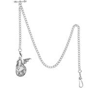 Orologio da taschino vintage al quarzo Orologio da taschino con catena Albert Orologio da taschino e catena, catena a T con ciondolo bussola, catena a maglia barbazzale 2 gancio antico Fob T Bar for M