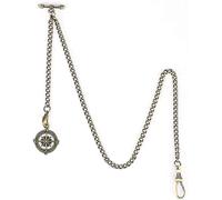 Orologio da taschino vintage al quarzo Orologio da taschino con catena Albert Orologio da taschino e catena, catena a T con ciondolo bussola, catena a maglia barbazzale 2 gancio antico Fob T Bar for M
