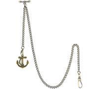 Orologio da taschino vintage al quarzo Orologio da taschino con catena Albert Orologio da taschino e catena, catena a T con ciondolo bussola, catena a maglia barbazzale 2 gancio antico Fob T Bar for M