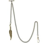 Orologio da taschino vintage al quarzo Orologio da taschino con catena Albert Orologio da taschino e catena, catena a T con ciondolo bussola, catena a maglia barbazzale 2 gancio antico Fob T Bar for M