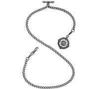 Orologio da taschino vintage al quarzo Orologio da taschino con catena Albert Orologio da taschino e catena, catena a T con ciondolo bussola, catena a maglia barbazzale 2 gancio antico Fob T Bar for M