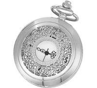 Orologio da taschino vintage al quarzo Orologio da taschino Design unico cavo con catena Adatto for il regalo di Natale di compleanno Festa del papà (Color : 17 silver)