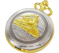 Orologio da taschino vintage al quarzo Orologio da taschino Design unico cavo con catena Adatto for il regalo di Natale di compleanno Festa del papà (Color : 33 silver)