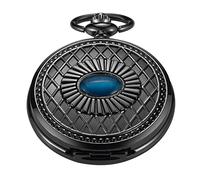 Orologio da Taschino Vintage al Quarzo Senza Batteria Orologio da Taschino Meccanico Stile Nero, Orologi da Taschino Meccanici Vintage Numeri Romani con Custodia e Catena da Uomo (Color : Ma004)