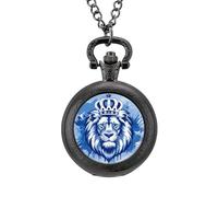 Orologio da taschino vintage con bandiera dell'Honduras e leone, in lega, idea regalo per uomo e donna, Stile nero, misura unica