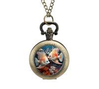 Orologio da taschino vintage con ciondolo in lega e farfalla, idea regalo per uomo e donna, stile rame, misura unica