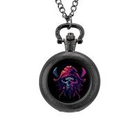 Orologio da taschino vintage con teschio pirata in lega, idea regalo per uomo e donna, Stile nero, misura unica