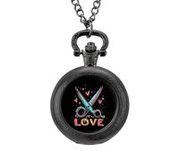 Orologio da taschino vintage in lega con ciondolo a forma di forbici da barbiere e parrucchiere, regalo per uomini e donne, Stile nero, misura unica