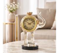 Orologio Da Tavolo A Forma Di Color Oro Con Numeri Romani, Elegante