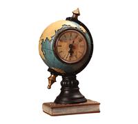 Orologio da tavolo con figurine di globo, ornamento da tavolo creativo per