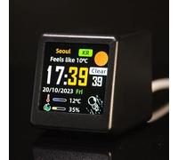 Orologio da tavolo con schermo IPS da 1,54 pollici e regolazione automatica della luminosità per visione notturna (nero)