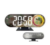 Orologio da tavolo digitale | Specchio LED Time Date Machine | Orologio da camera da | per il posto di lavoro Viaggi Dormitorio Cucina Bancone Studio Camera Hotel Casa Comodino