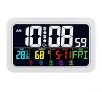Orologio da tavolo elettrico multifunzione con ampio display per tenere traccia del tempo con funzione di sveglia per non perdere mai un appuntamento (bianco B)