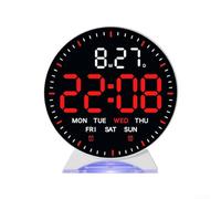 Orologio da tavolo elettronico con ora, data, giorno e secondi salti, display tre livelli di luminosità e due allarmi indipendenti (E)