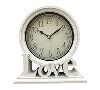 Orologio da tavolo rustico Orologi da mensola Love Decorativi Orologi da tavolo Orologi Mensola per comodino, Decori, Agriturismo, Bianco