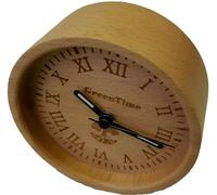 OROLOGIO DA TAVOLO SVEGLIA ANALOGICA IN LEGNO NATURALE GREENTIME ROMAN UFFICIO