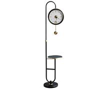 Orologio da terra moderno placcato oro con cesto portaoggetti verticale portabottiglie orologio per ingresso arredamento casa elegante e funzionale orologio per soggiorno o corridoio