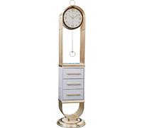 Orologio da tribuna da Pavimento Moderno retrò Verticale portabottiglie a Campana in Piedi Orologio a Pendolo Verticale Decorazioni for la casa, Movimento al Quarzo Orologio da Soggiorno