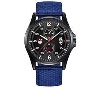 Orologio da uomo al quarzo da polso analogico in nylon con data al quarzo Gwm530a-1, Blu, misura unica