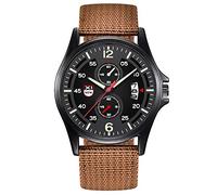 Orologio da uomo al quarzo da polso analogico in nylon con data al quarzo Gwm530a-1, Caff, misura unica