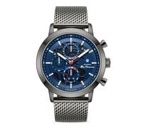 Orologio da uomo Ben Sherman Nottingham con quadrante scheletrato blu e bracciale a maglia color canna di fucile