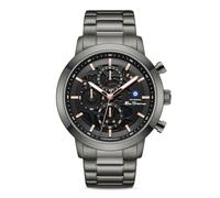 Orologio da uomo Ben Sherman Nottingham con quadrante scheletrato nero, bracciale in acciaio inossidabile color canna di fucile