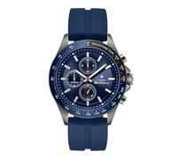 Orologio da uomo Ben Sherman Winchester Cronografo con quadrante blu goffrato, cinturino in silicone blu e cassa color canna di fucile